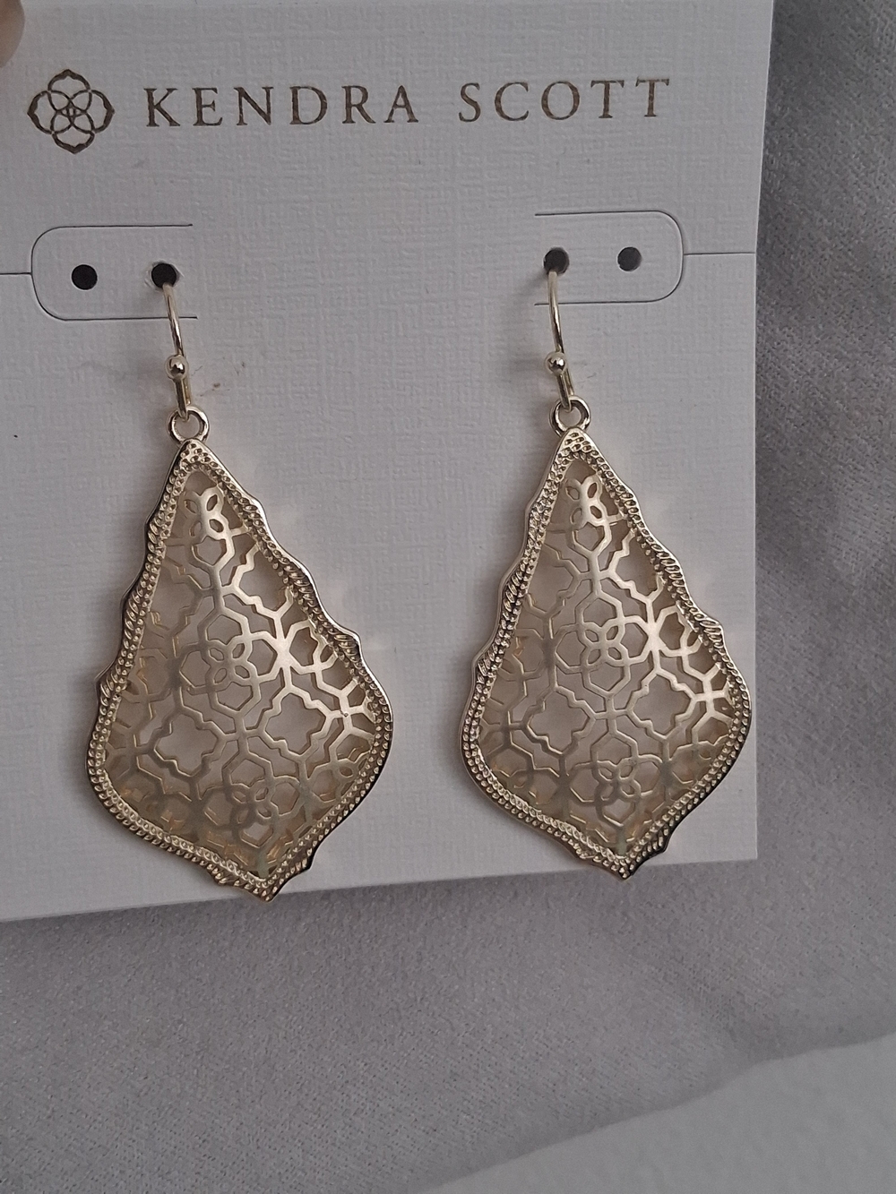 Kendra Scott Gold Filigree Drop Earrings